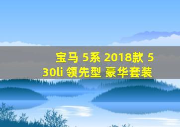 宝马 5系 2018款 530li 领先型 豪华套装